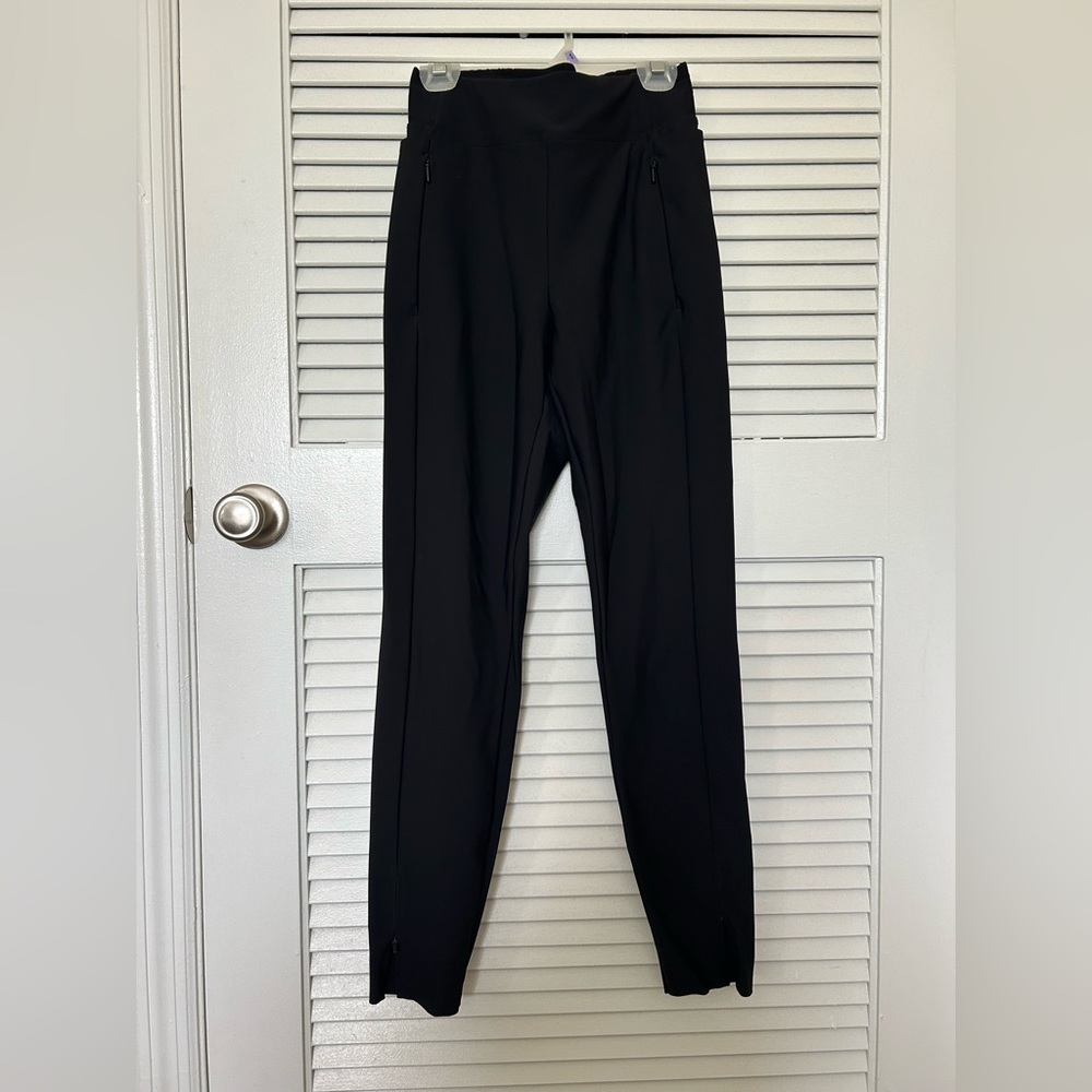Athleta Black High-Waisted Pants with Zippers